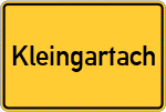 Place name sign Kleingartach