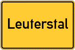 Place name sign Leuterstal