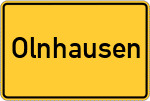 Place name sign Olnhausen