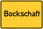 Place name sign Bockschaft