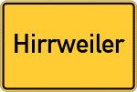 Place name sign Hirrweiler