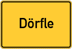 Place name sign Dörfle