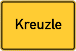 Place name sign Kreuzle