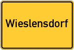 Place name sign Wieslensdorf