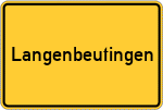Place name sign Langenbeutingen