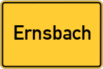 Place name sign Ernsbach
