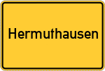 Place name sign Hermuthausen