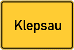 Place name sign Klepsau