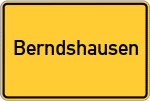 Place name sign Berndshausen