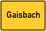 Place name sign Gaisbach