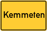 Place name sign Kemmeten