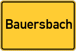 Place name sign Bauersbach