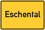Place name sign Eschental