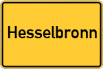 Place name sign Hesselbronn