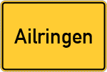 Place name sign Ailringen