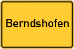 Place name sign Berndshofen