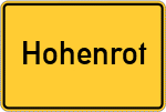 Place name sign Hohenrot