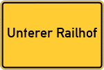 Place name sign Unterer Railhof