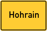 Place name sign Hohrain