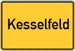Place name sign Kesselfeld