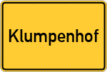 Place name sign Klumpenhof
