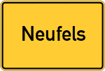Place name sign Neufels