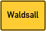 Place name sign Waldsall