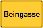Place name sign Beingasse