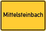 Place name sign Mittelsteinbach