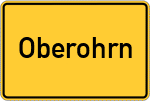 Place name sign Oberohrn