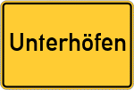 Place name sign Unterhöfen