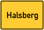 Place name sign Halsberg