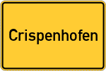 Place name sign Crispenhofen