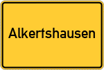 Place name sign Alkertshausen