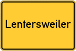 Place name sign Lentersweiler