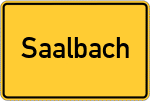 Place name sign Saalbach