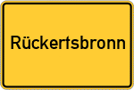 Place name sign Rückertsbronn