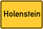 Place name sign Holenstein