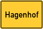 Place name sign Hagenhof