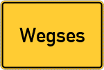 Place name sign Wegses