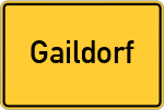 Place name sign Gaildorf