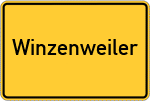 Place name sign Winzenweiler