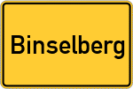 Place name sign Binselberg