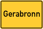 Place name sign Gerabronn