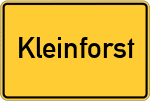 Place name sign Kleinforst