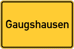 Place name sign Gaugshausen