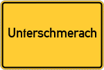 Place name sign Unterschmerach