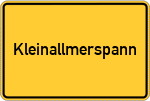 Place name sign Kleinallmerspann