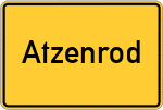 Place name sign Atzenrod