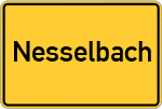 Place name sign Nesselbach